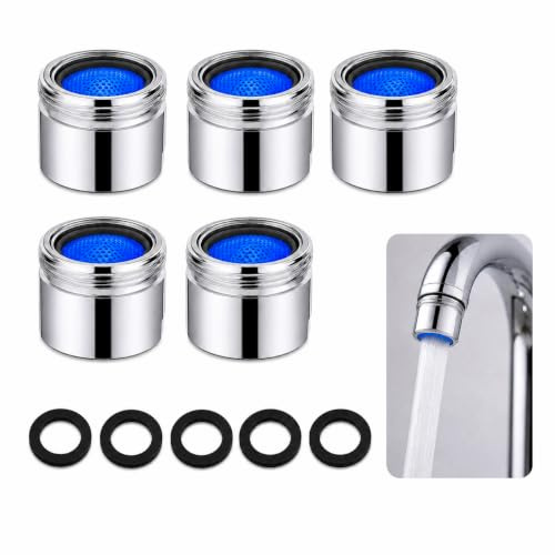 Aérateur Robinet M18 5 Pièces, Mousseur Robinet avec Filtre Joint Cuisine | Pour robinets M18 adaptés d’environ 18mm; insert filtre avec joint pour un jet d’eau plus doux en cuisine et salle de bain.