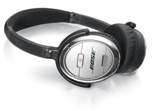 Bose QuietComfort® 3 Auriculares acústicos con cancelación de ruido, negro y plateado, QC3