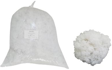 PES Faserbällchen Füllung Füllmaterial für Kissen, Kissenfüllung mit Öko-Tex Basteln Bastelmaterial Plüschtiere Füllstoff Dämmmaterial (5000 g (5 kg) - ca. 250 Liter) Grundpreis für 1Kg - 10,00Euro