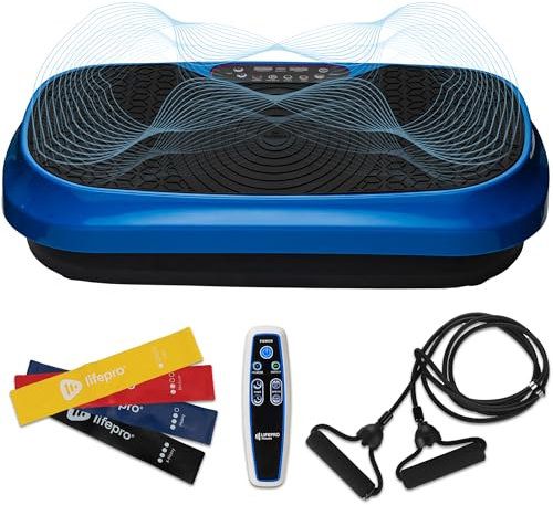 LifePro Waver Mini máquina de ejercicio de placa vibratoria - Plataforma vibrante portátil para entrenamiento en casa y de viaje, pérdida de peso, tonificación y bienestar, con 2 bandas de bucle y