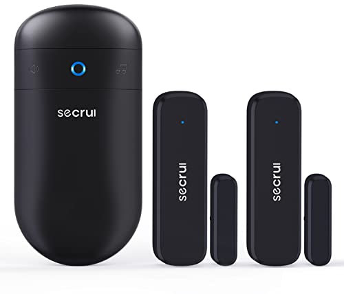 Door Chime When Door Opens, Door Opened Alarm 2-Sensor 1-Receiver, Black