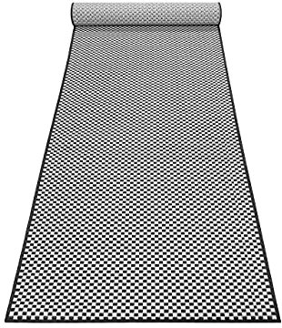 Esprit Home, In & Outdoor Kurzflor Teppich - Läufer für Terrasse, Balkon, Küche, Wohnzimmer, Raccoon (133 x 200 cm, Schwarz Weiß)