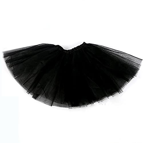 Tutus for Women 5 Layered Tutus Skirt Girl Teens Short Skirt Classic Halloween Party Favor Black