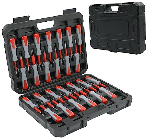 26 Tlg Auto Entriegelungswerkzeug Kabelverbinder Stecker Entriegelung Universal ISO Stecker Auspin Elektrik Klemmen lösen