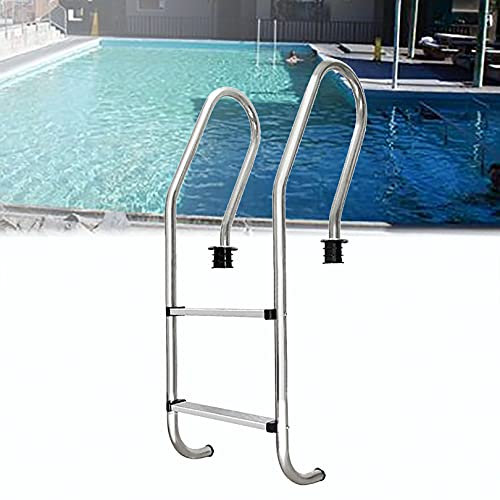 WangXLDD Echelle de piscine en acier inoxydable avec système d'entrée et de sortie pour piscines enterrées avec kit complet d'accessoires