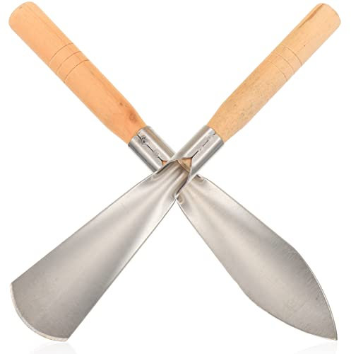 Yardwe 2stücke Holzgriff Garten-handkellen Aus Edelstahl Kleine Gartenschaufeln Zum Pflanzen Unkrautbeseitigung Und Erdbearbeitung Praktische Gartenwerkzeuge Für Gärtner Und Hofbesitzer