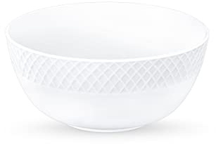 Wilmax | Salatschalen - 2 Stück | Porzellan | Weiß | Elegant | Zeitlos | Prägemuster | Für Snacks | Kratzfest | Vergilbungsfrei | Spülmaschinenfest | Ideal im Set | Geschenkbox | Zum Verschenken