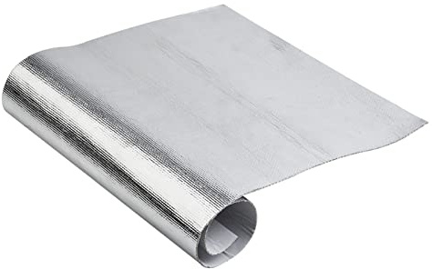 HpLive Auto Hitzeschutzfolie selbstklebend Hitzeschild Schutz Barriere Abdeckung Aluminium Hitzeschutz Matte, 25x50cm