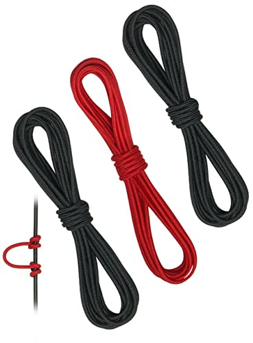 THREE ARCHERS Bogenschießen D-Schleife Release Nock Durable Wire D Ring Nocking Loop Schnalle (Schwartz+rot)