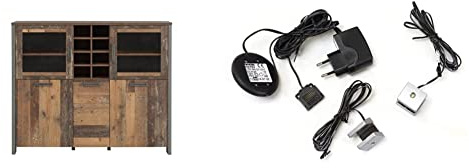 Forte Clif Highboardvitrine + Beleuchtung