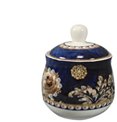 Brandani 52447 ZUCCHERIERA DANUBIO BLU NEW BONE CHINA, cm d 9x11,5h, 250gr capacita, lavastoviglie/microonde/freezer