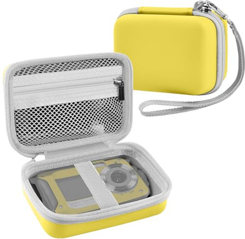 Leayjeen Cámara Digital rígida,para/FAYIBUY/Kodak/Umipyiza/Amdeurdi/Amdeurdi/CCN/DPFIHRGO/Funda rígida para cámara Digital Resistente al Agua y a los Golpes(Solo Funda) (Amarillo)