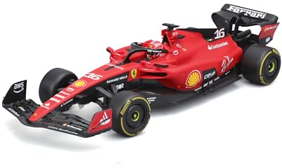 Maisto Tech - Ferrari SF-23 Leclerc Skala 1:24 Radiostyrt fordon, RC 2,4 GHz med litiumbatteri och semiproportionell styrning, officiell Ferrari-licens