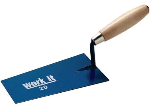 La zappa Truelle Ausonia pour maçon à pointe carrée en acier trempé avec poignée en bois (160 mm)