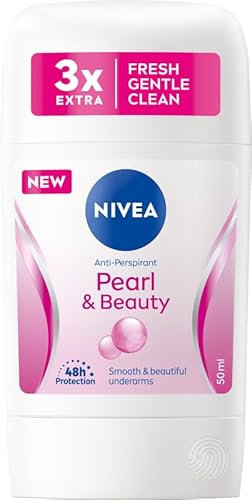 NIVEA Pearl & Beauty Stick anti-transpirant 48h pour femme, 50 ml