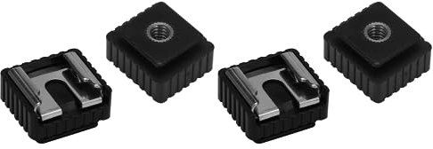 Blitzschuh-Adapter auf 1/4--Gewinde für Standstativ, 4 Stück