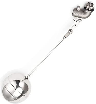 IBOWZ Kugelhahn Automatisches Schwimmerventil aus Edelstahl 304,DN25,2,5 cm,verstellbares Schwimmerventil,Wassertank,Biegung,schwimmendes Kugelventil,Durchflusszisterne,Erweiterung,Hochdruck-Schwi