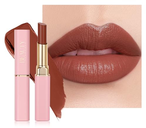 Barra de labios mate superbrillante, bálsamo labial con color superhidratante, color ultrabrillante, acabado brillante en crema natural para labios secos # 03