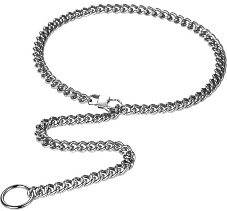 JewelryWe Choker Halskette Damen Panzerkette: Edelstahl Kubanische Kette Y Tropfen Lange Halskette mit Herz Kreis Anhänger Sexy Punk Rock Verstellbare Kette Halsband