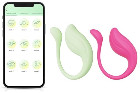 Jixaxe Silikon G-Punkt-Vibratoren APP Mini Tragbar Vibrator mit 9 Vibrationsmodi, Klein Vibro ei Vibratorensets, G-punkt Klitoris Stimulator Erotik Extrem Sex Sexspielzeug für Frauen Paare (Rosa)