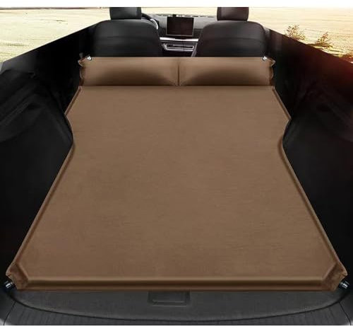Auto Luftmatratze für Audi A3 A4 A5 A6 A7 A8 S3 S4 S5 S6 S7 S8, Autobett Reisen Camping Aufblasbare Matratze Rückbank Tragbare Kissen Luftpumpe Tragbar Schlafen,Brown