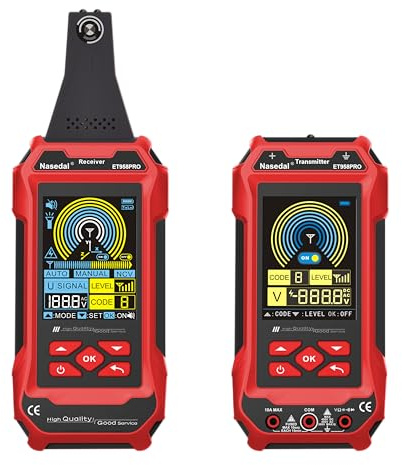 Nasedal Underground Cable Locator Multimeter 2 in 1,Wire and Metal Pipe Detector, Circuit Tracer Tool for Wall and Underground Cables, Water and Gas Pipeline Paths
