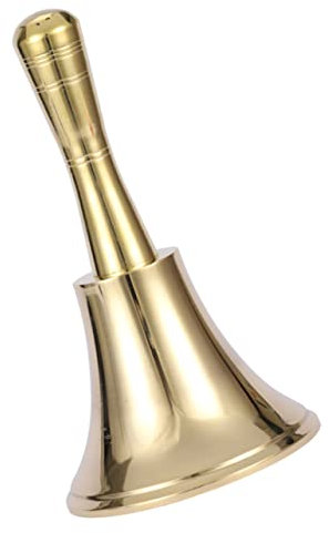 NUOBESTY die Glocke rütteln Küchenglocke Glocken basteln alte Glocken Bestellungen Glocke christmas bells weihnachtsglockenspiel Metallglocke für Bar Hotelservice-Klingel Messing Golden