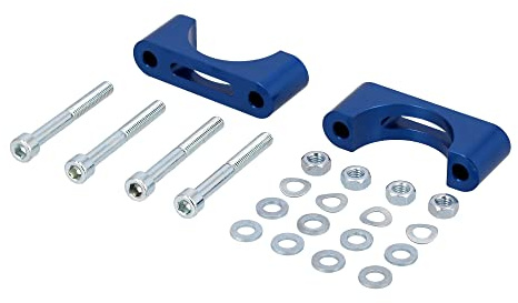 Set: CNC Klemmstücke für Schutzblech, Blau eloxiert, für Scheibenbremse - f