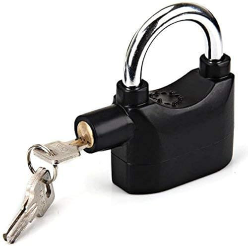 Door Alarm Padlock – Anti-Theft Motion Sensor Lock with 110dB Siren | Waterproof Security Lock for Home, Gate, Bike, Shed & More | 3 Keys Included