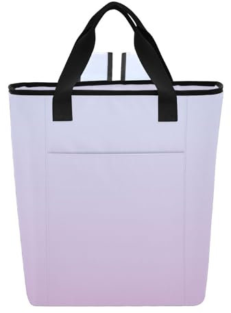 Joitme Elegant Blue Clematis Gradient Beach Backpack Waterproof Sandproof 36 Cans Drink Cooler Bag 13.8''x5.9''x16.5
