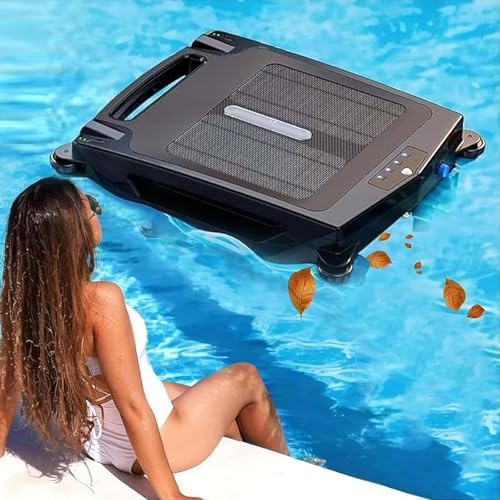 Limpiador De Piscinas RobóTico Solar InaláMbrico Skimmer, Aspirador AutomáTico Con Dos Modos De Carga, Con Potente SuccióN/Estacionamiento AutomáTico/Cesta De Almacenamiento Grande