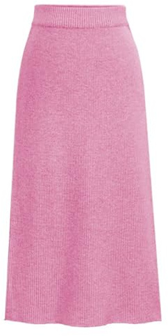 Jupe blanche pour femme hiver jupe en laine mi-longue jupe la plus chaude avec haute teneur en coton pour la saison froide femme longue noire, Rose, L
