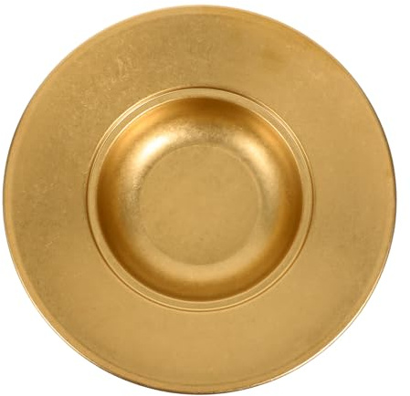 DOITOOL Vintage Stainless Steel Pasta Bowl 26cm Golden Retro Italian Charm Dinnerware Plate for Serving Soups, Salads with Multifunctional Convenience and Versatile Use in Home