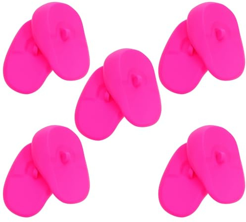 NUOBESTY 10 protectores de orejas para la ducha: Protectores de silicona para teñir el cabello en casa y para uso profesional - Escudos de silicona para teñir, secar y ducharse
