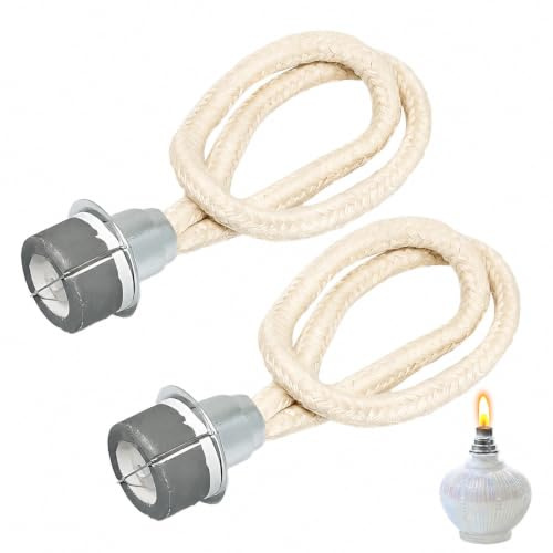 2 stycken doftlampor veke för lampa berger katalytisk lampa, 18 mm silver doft oljelampa ersättningsveke ersättningsbrännare för aromaterapi och inomhusluft förbättring, ersättning kontroll