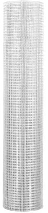 VEVOR Malla Metálica 1 x 20 m, Malla de Alambre Cuadrada de 12,7 mm x 12,7 mm, Diámetro de 0,8 mm, Rejilla Metálica de Acero Galvanizado para Impedir Roedores, Red de Protección para Jardín Gallinero