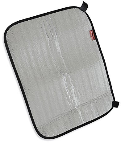 Tatonka Alu-Sitzkissen 35 x 45cm - Faltbare Sitzunterlage mit Aluminium-Oberfläche für warme Sitzgelegenheiten im Stadion, beim Wandern oder Trekking, Silver (2973)