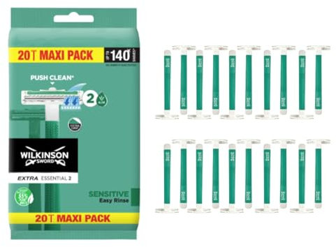 WILKINSON SWORD - Extra 2 Disposible Razors For Men | Sensitive Comfort | 20 Count (Pack of 1)