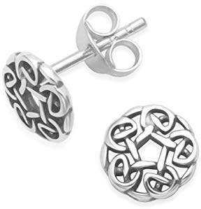 Heather Needham Sterling Sterling Silver Celtic Stud earrings with open middle - SIZE: 7mm Gift boxed NEW LOWER PRICE5203