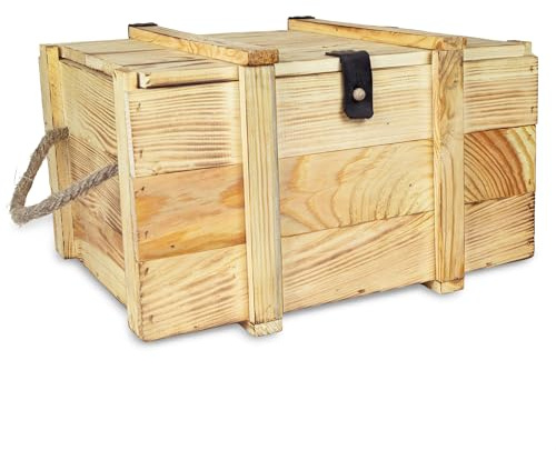 Kistenkolli Altes Land Vinlåda, 6 flammade inkl. träull/trälåda/presentbox/förvaringslåda/överraskningslåda/vinlåda/bröllopslådor (6 vinlåda)