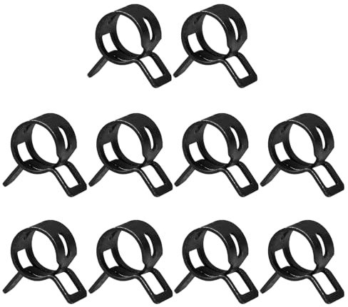 MroMax Federklemmen 6 mm Schlauchschellen Federband Typ Schlauchleitung Wasserrohr Luftschlauch Klemmen Befestigungen, MRO191116H-0013, 10MM 10Pcs