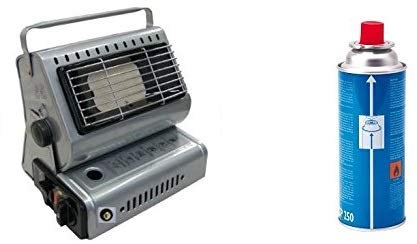 Estufa de gas portátil con doble conexión GPL/butano + 1 bombona de gas