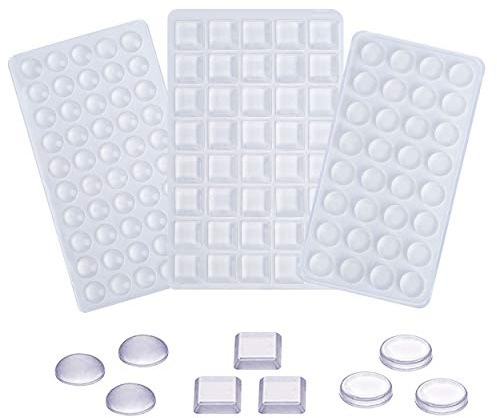 Butées de Protection en Caoutchouc Transparente Tampons de Pare-chocs Auto-adhésif pour Par Meubles Tiroirs 122 Pièces