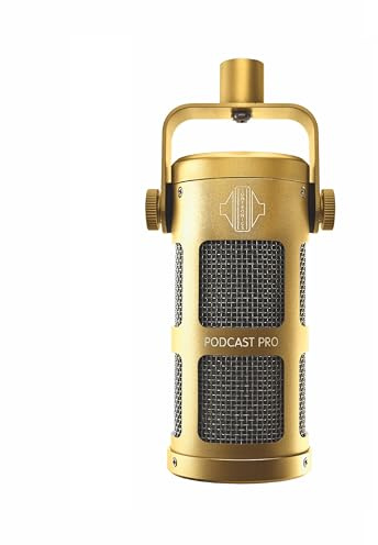 SONTRONICS PODCAST Professional Dynamic Mic for Podcast, Broadcast, Streaming, Gaming & VC - XLR Connection, No phantom Power Required - Lifetime Microphone Warranty - Designed & Built in UK – Gold