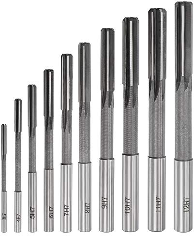 sourcing map 10St Chuck Reibahle Satz Fräser H7 3mm 4mm 5mm 6mm 7mm 8mm 9mm 10mm 11mm 12mm