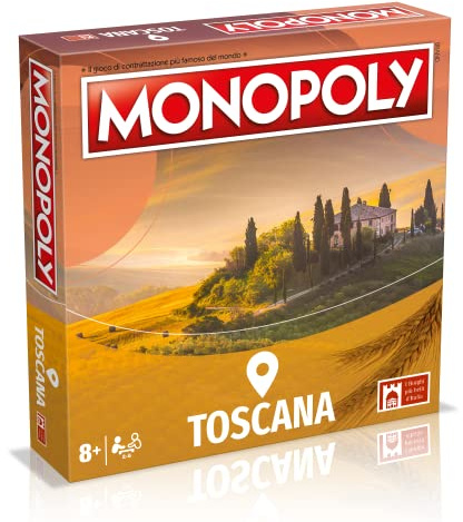 Winning Moves Monopoly Toscana - Brettspiel für Erwachsene und Kinder, 2 bis 6 Personen, Alter 8+