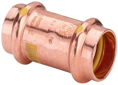 KNM Trade Profipress Muffe Kupfer Gas Pressfitting 18 Kupferfarben | Kupfer, Korrosionssicher, Dieselkraftstoff, Heizöl, DIN-DVGW Zertifizierung