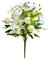 INIFLM Confezione da 2 bouquet di tulipani artificiali di giglio, realistico, decorazione floreale in finta seta, per casa, ufficio, feste, cimitero (bianco)