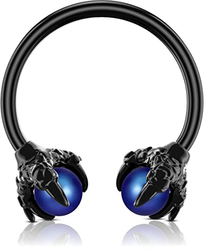 OUFER Body Piercing Horseshoe Earrings Helix Piercing 316L Surgical Steel Helix Earrings Dragon Claws Circular Ring Cartilage Earring Body Piercing