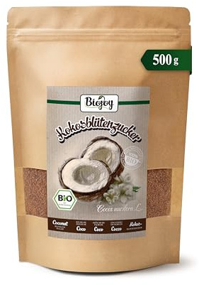 Biojoy BIO Kokosblütenzucker, unraffiniert, 500 g | Kokoszucker aus Sri Lanka, unbehandelt, Cocos nucifera L.